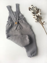 Load image into Gallery viewer, Grey Double Gauze Cotton Romper
