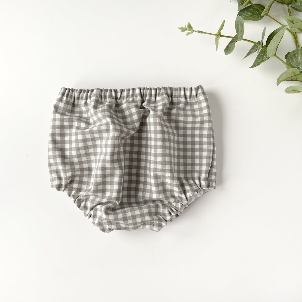 Grey Gingham Cotton Bloomers