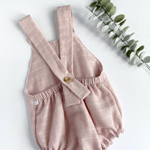 Load image into Gallery viewer, Blush Pink Muslin Cotton Bubble Romper
