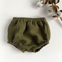 Load image into Gallery viewer, Moss Green Waffle Cotton Bloomers
